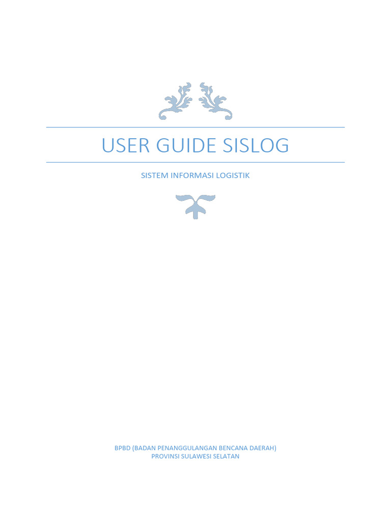 Panduan Penggunaan SISLOG BPBD | PDF | Komputer