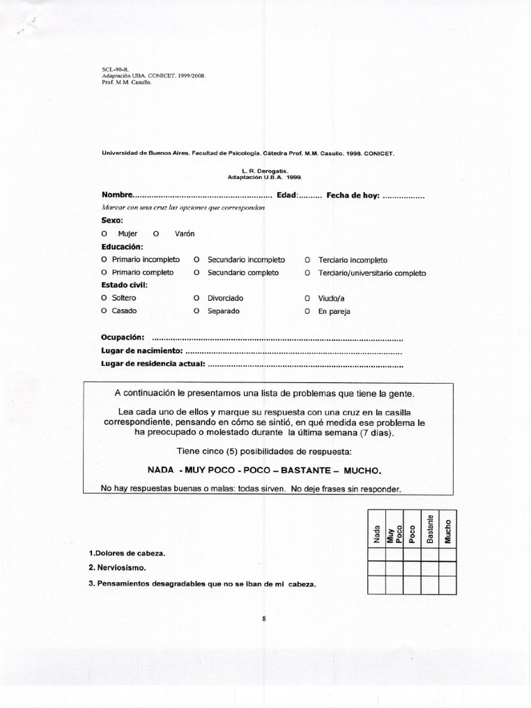 SCL - 90-R | PDF