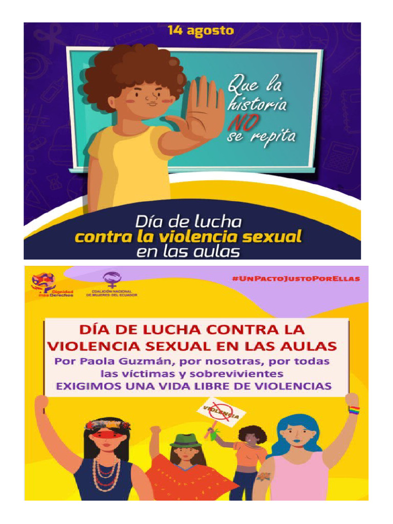 Dia de La Lucha Oficial Contra La Violencia Sexual Collague | PDF