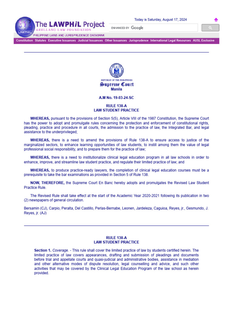 Rule 138 A | PDF