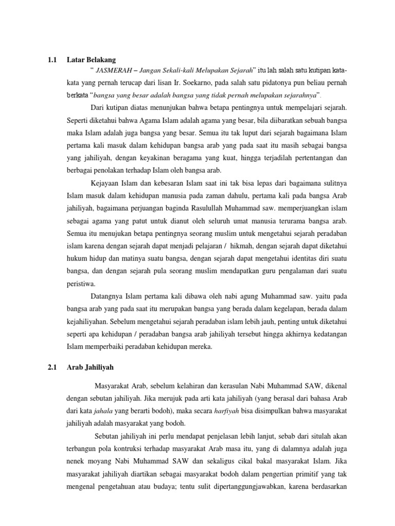 Peradaban Arab Jahiliyah Pdf