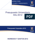 Presentacion Presupuesto Universitario 2012