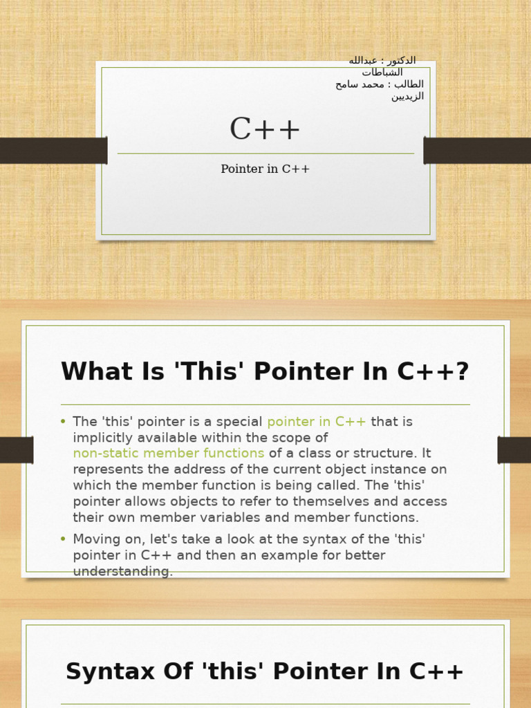 Presentation Pointer in C++ | PDF
