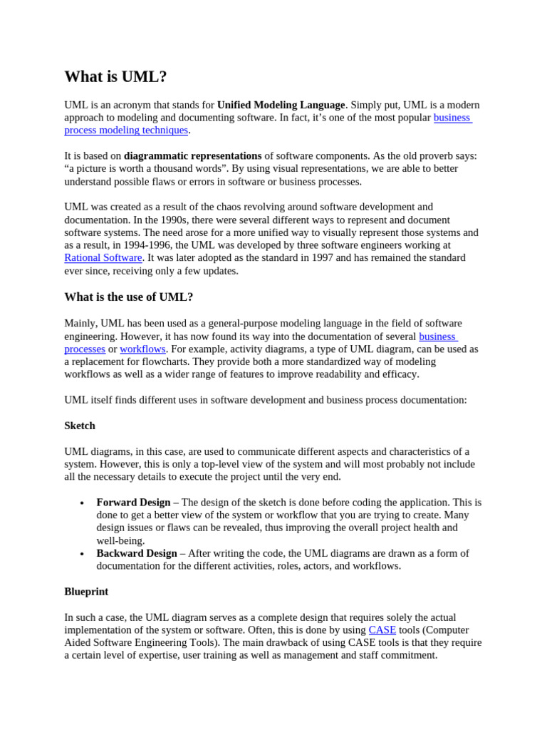 What Is UML | PDF