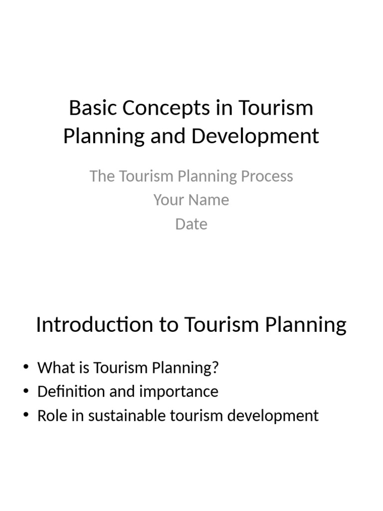 Tourism planning and development presentation pdf