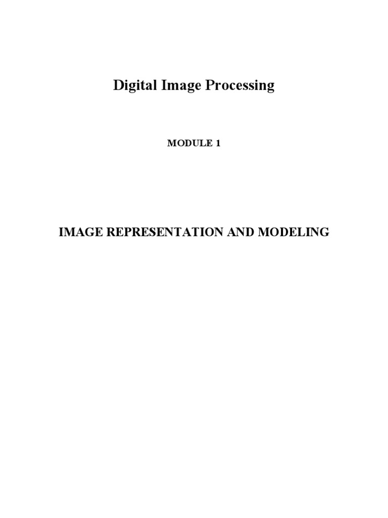Digital Image Processing Overview | PDF