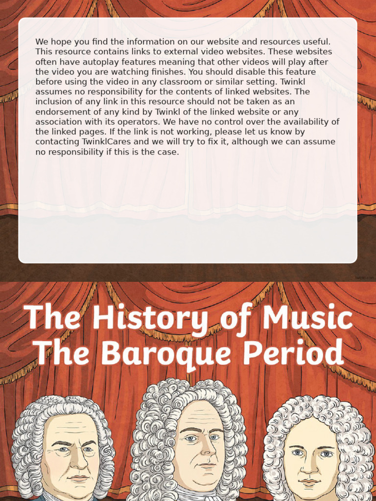 History of Music The Baroque Period and Composers Powerpoint | PDF