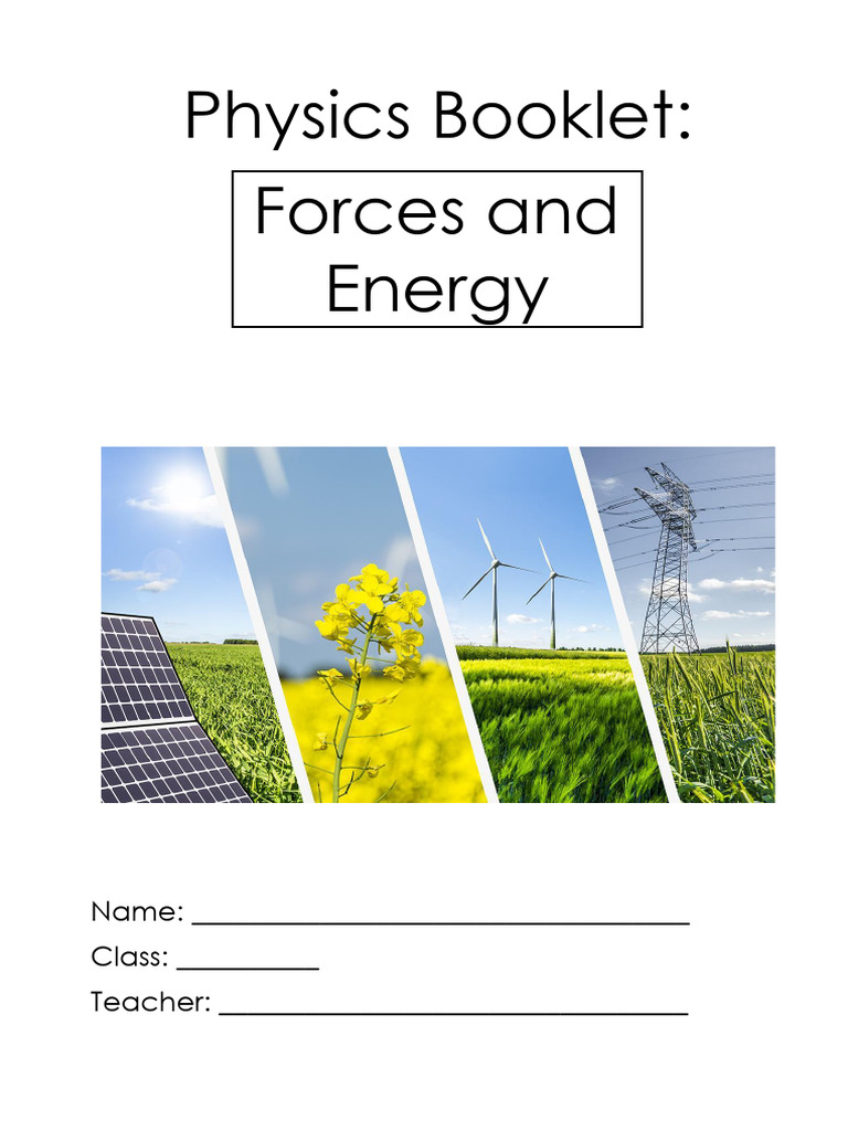 Physics Booklet Forces And Energy Pdf