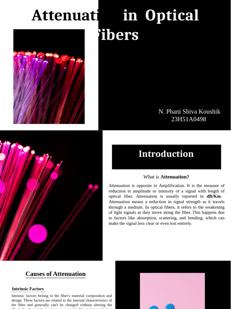 Attenuation in Optical Fibers - 498 | PDF