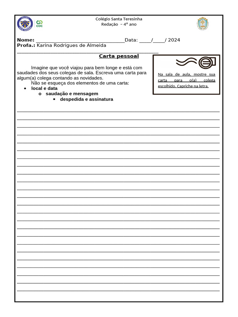 Redação - Carta Pessoal | PDF