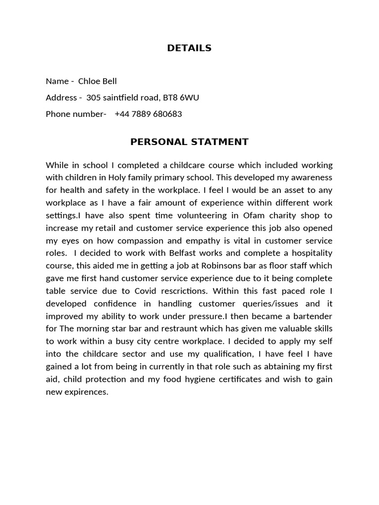Chloes Updated Cv+2024+Copy 2 | PDF