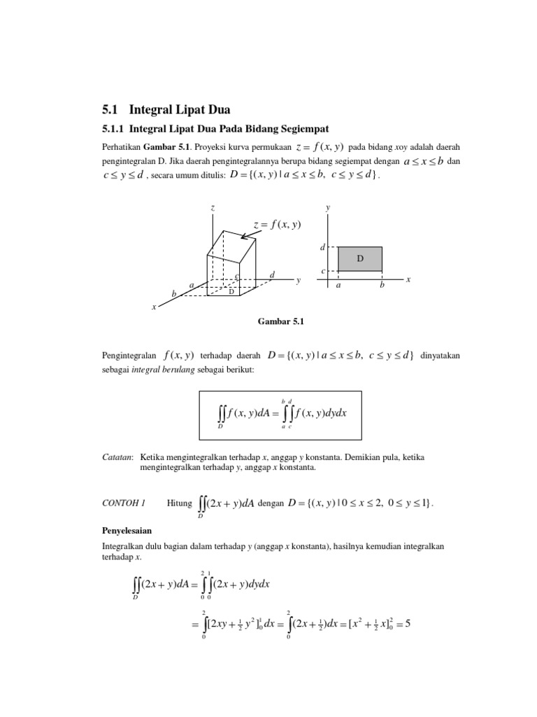 Integral Lipat Dua Dan Penggunaannya