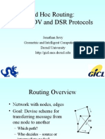 Ad Hoc Routing: The AODV and DSR Protocols: Jonathan Sevy Geometric and Intelligent Computing Lab Drexel University
