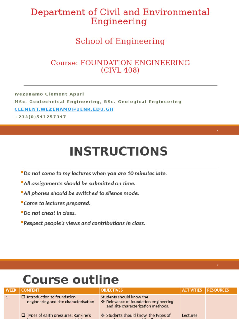 1 LECTURE (Yr3) FOUNDATION ENGINEERING | PDF