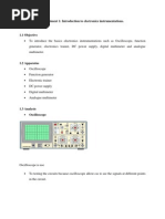 Experiment 1: Introduction To Electronics Instrumentations