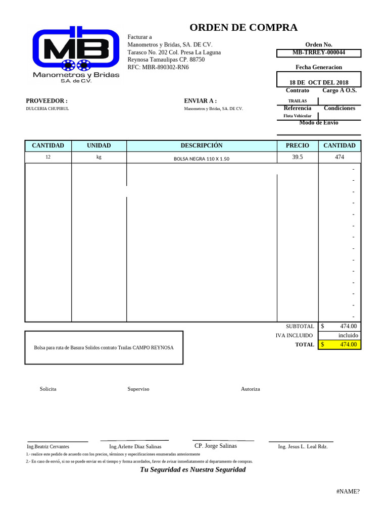 Orden de Compra | PDF
