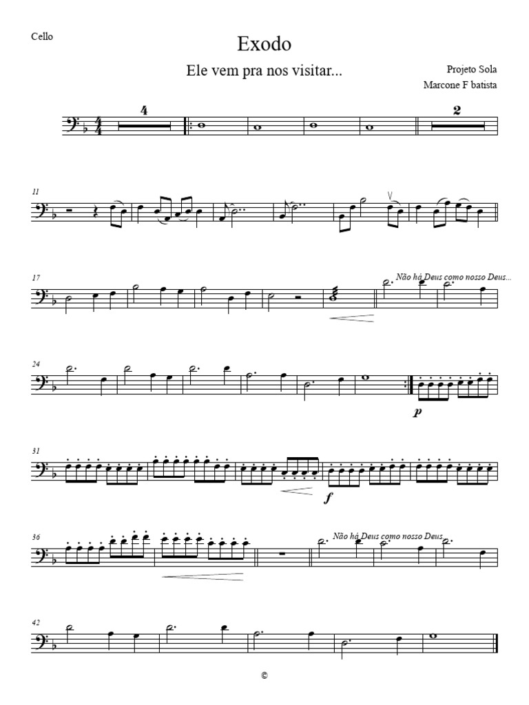 Exodo - Projeto Sola - Cello | PDF