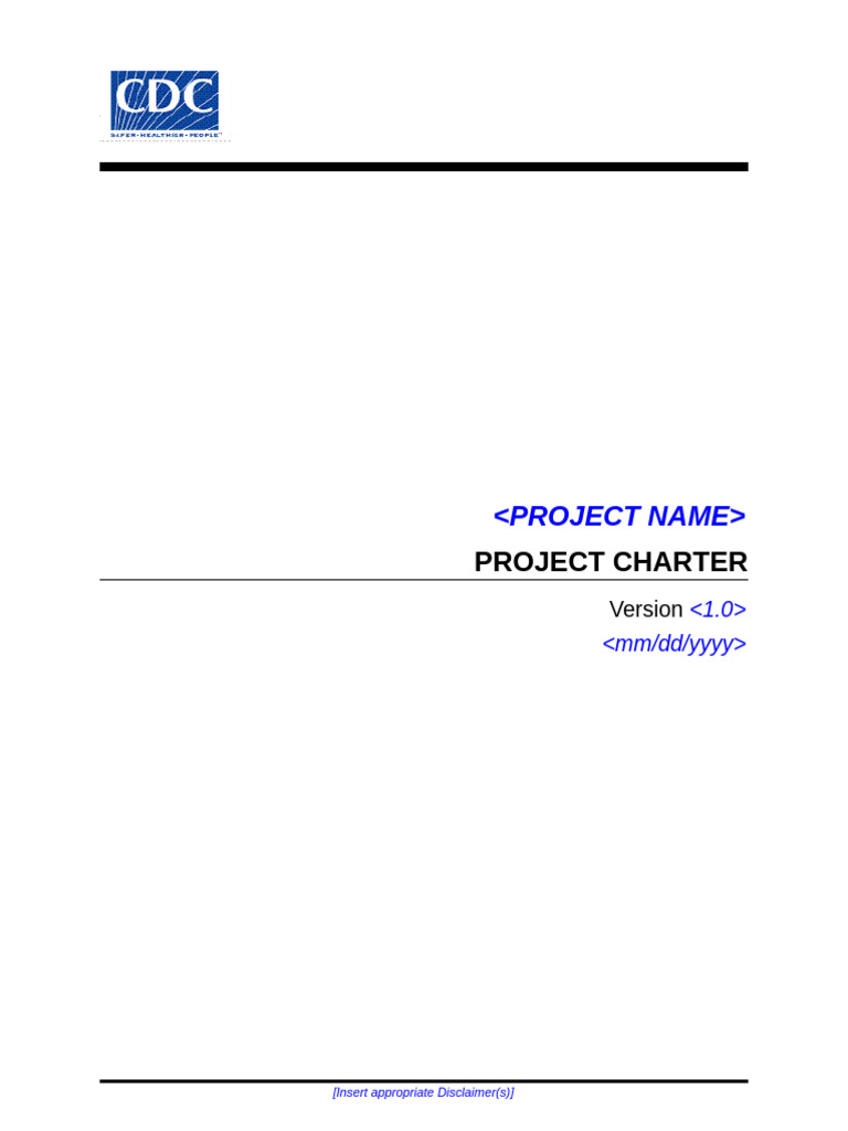Project Charter Template 01 | PDF