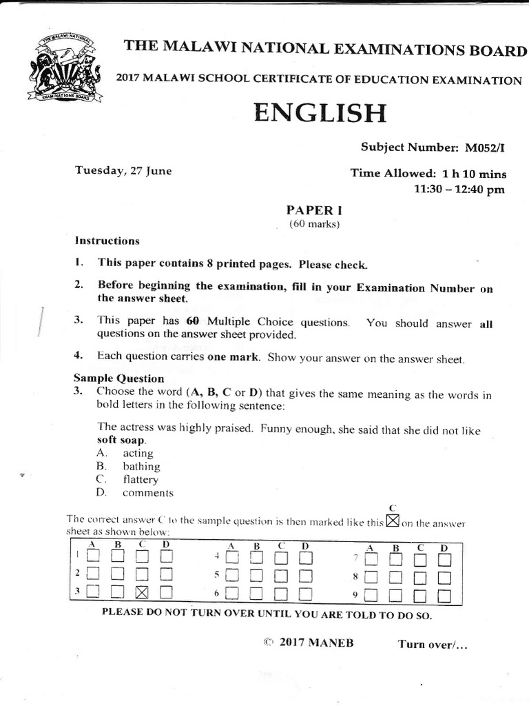 2017 English Paper I (1) 2 | PDF