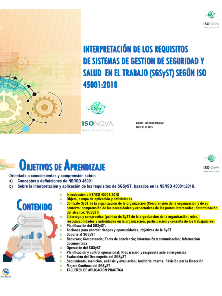 Parte 3 - Contexto de La Organizaciòn y Liderazgo ISO 45001 | PDF
