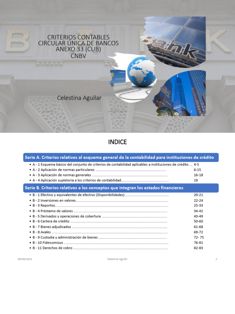 Criterios Contables Anexo 33 CUB | PDF | Contabilidad | Hoja de balance