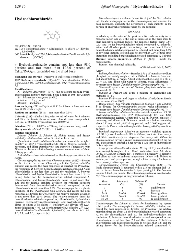 Purified Water Definition As Per Usp