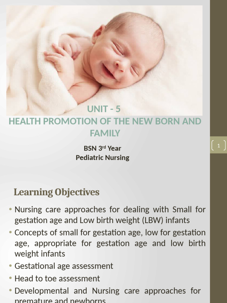 Health Promotion of The New Born and Family | PDF