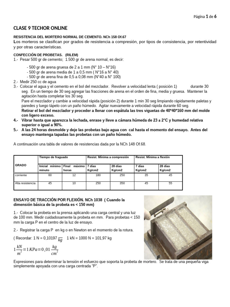 Clase 9 Techor Online | PDF | Cemento | Ingeniería de Edificación