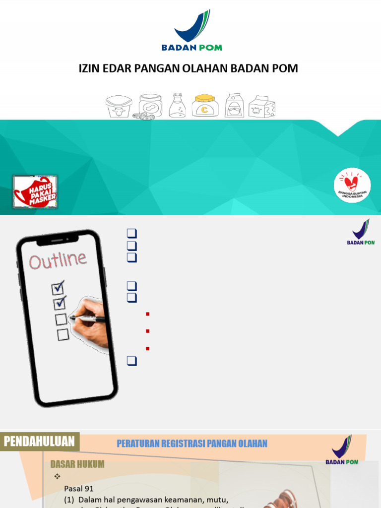 Materi Izin Edar Pangan Olahan (+RBA) | PDF