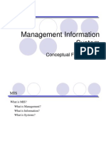 Management Information System: Conceptual Foundations