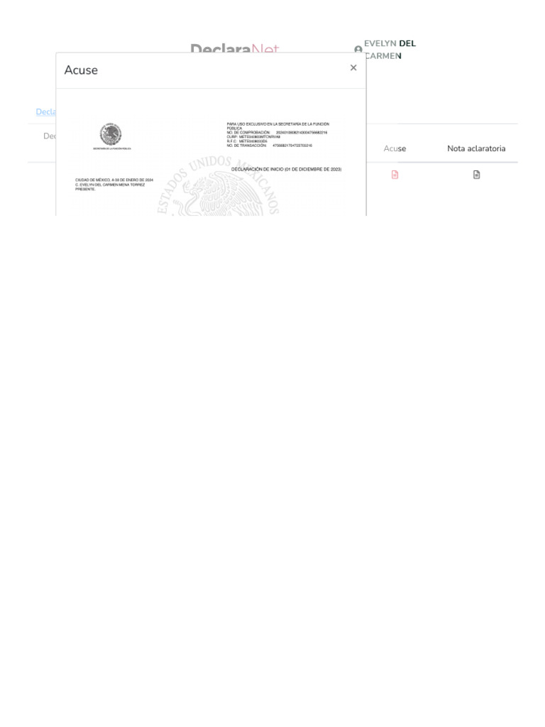 Https:/declaracion Declaranet Gob Mx/inicio | PDF