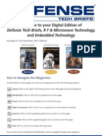 Welcome To Your Digital Edition of and Embedded Technology: Defense Tech Briefs, R F & Microwave Technology