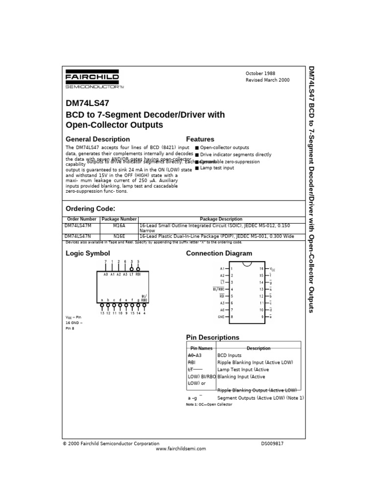 DM74LS47 | PDF