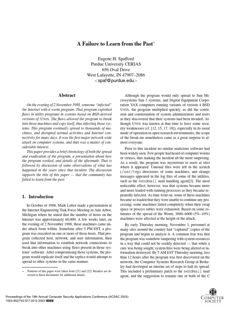 A Failure To Learn From The Past | PDF
