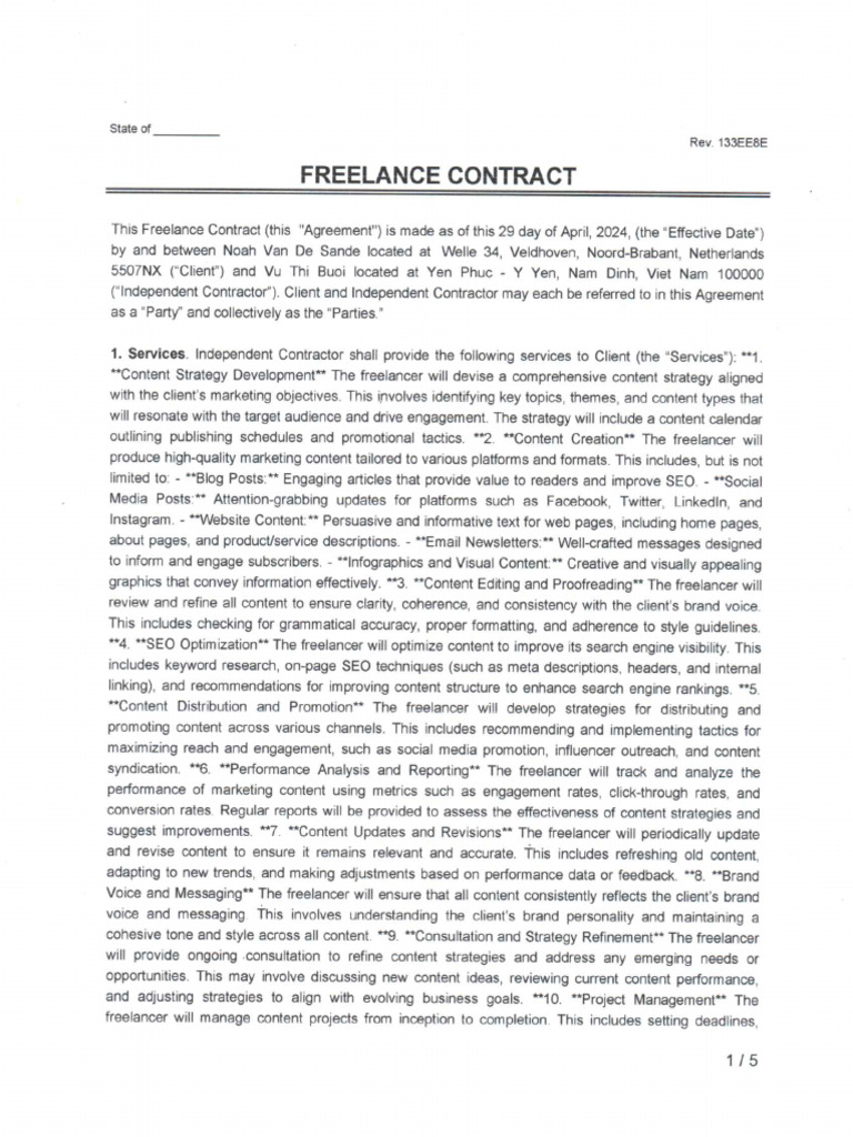Photo inspiration: Visual Reference: Freelance Contract 01