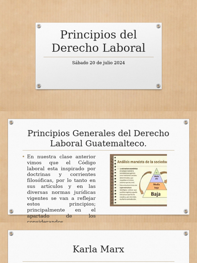 Principios Del Derecho Laboral | PDF