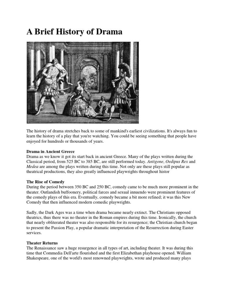 Evolution of Drama Through the Ages | PDF | Play (Theatre) | Theatre