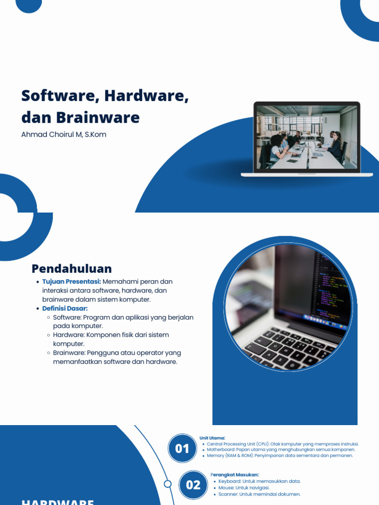 Peran Hardware, Software, dan Brainware | PDF | Computer Hardware ...