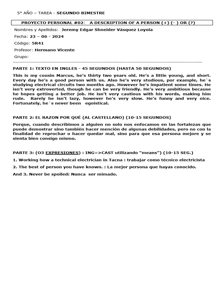 Proyecto personal bim 02 2024 a description of a persona pdf