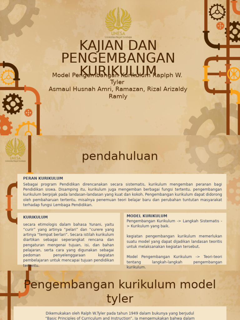 Model Pengembangan Kurikulum Ralph Tyler | PDF