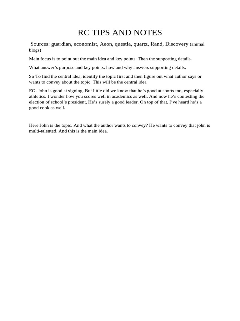 RC Tips and Notes | PDF