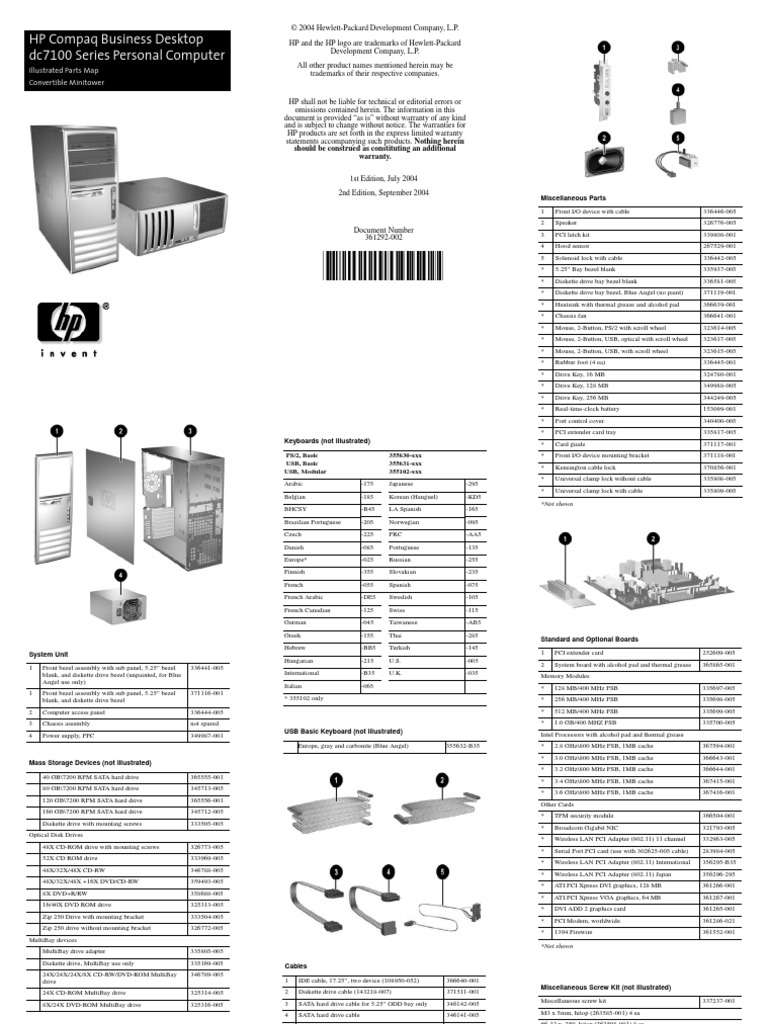HP Compaq Dc7100 Post Beeps PDF Booting Computer Data Storage
