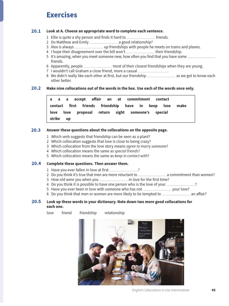 English Collocations Practice Exercises | PDF | Meal | Restaurants