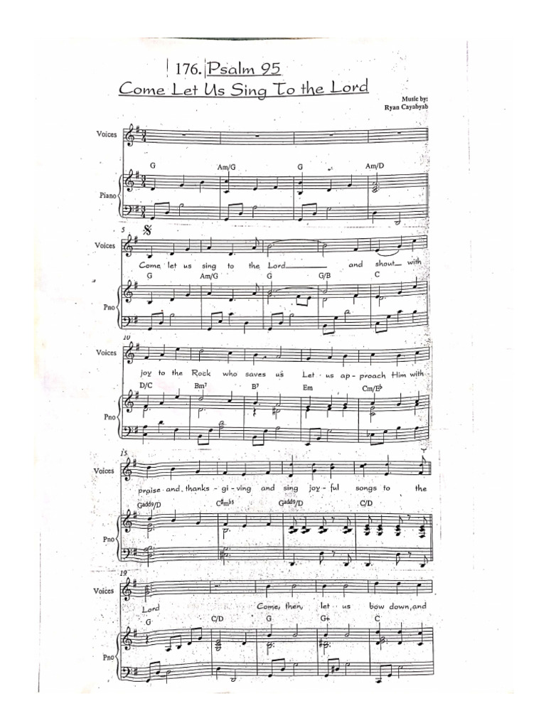 Come Let Us Sing To The Lord | PDF