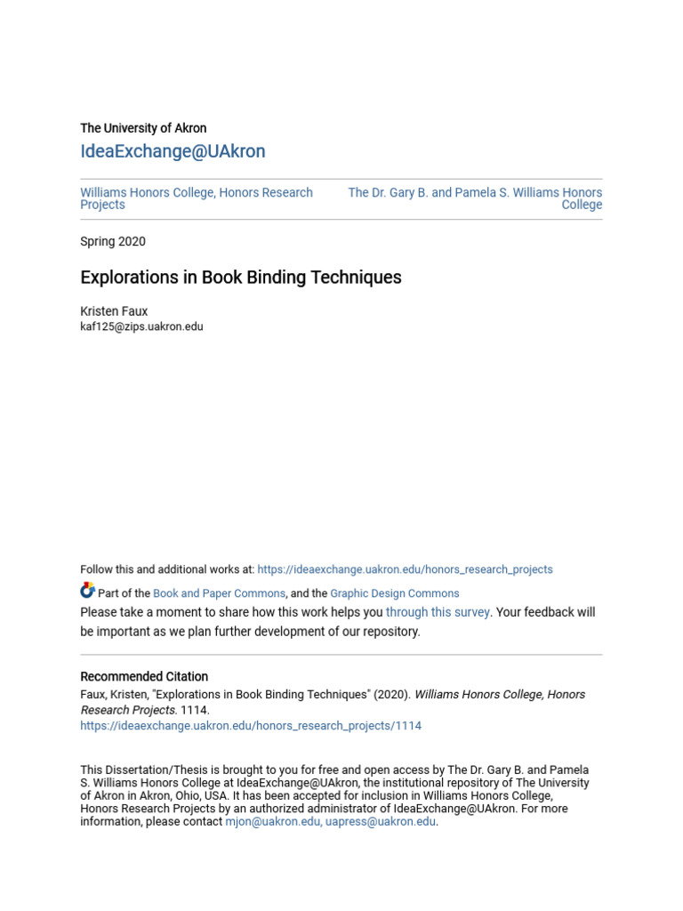 Explorations in Book Binding Techniques | PDF | Bookbinding | Books