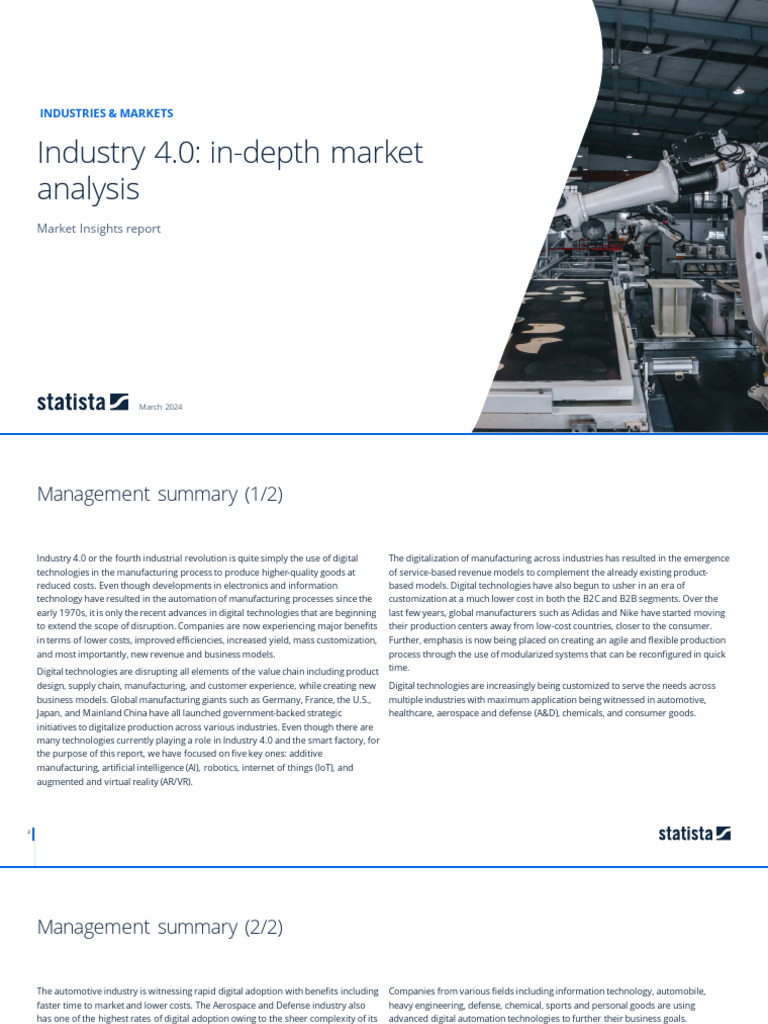 Study - Id66974 - in Depth Report Industry 40 | PDF | Automation ...