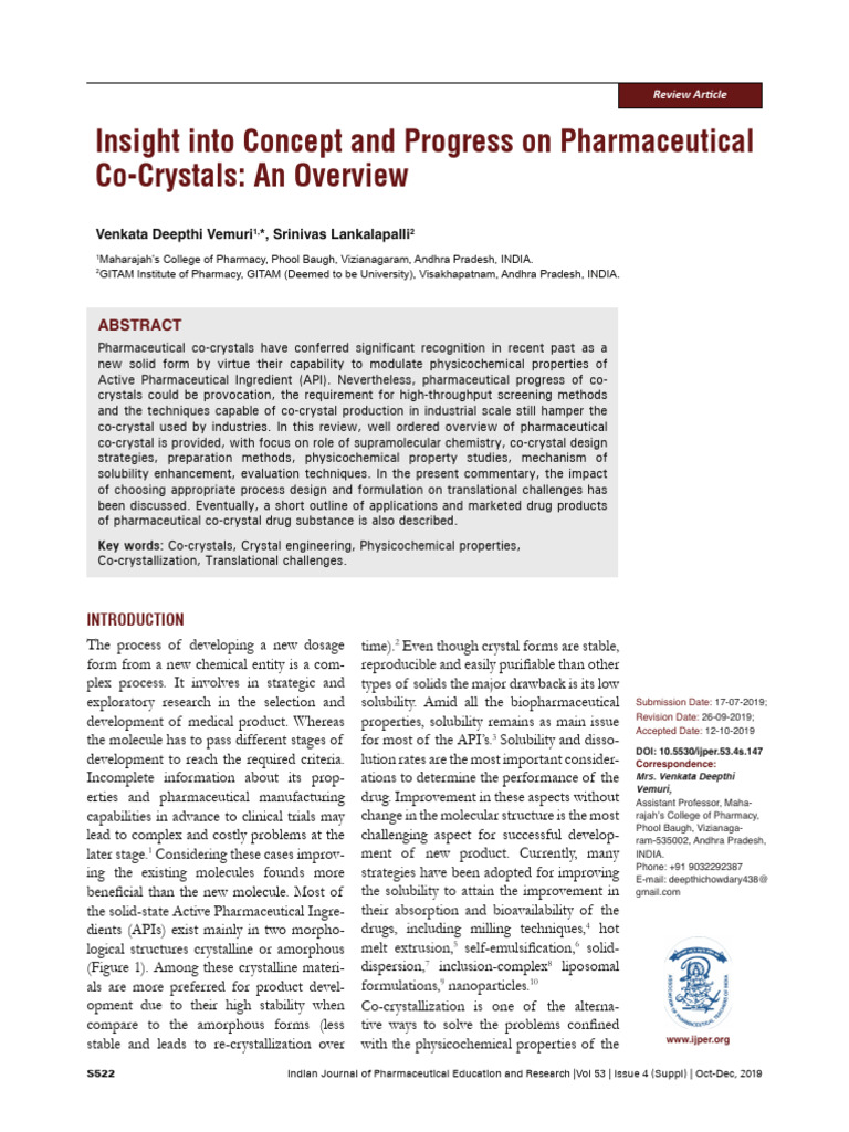 ChemInform Abstract A Brief Overview On | PDF