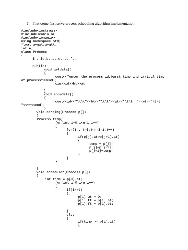 FCFS | PDF