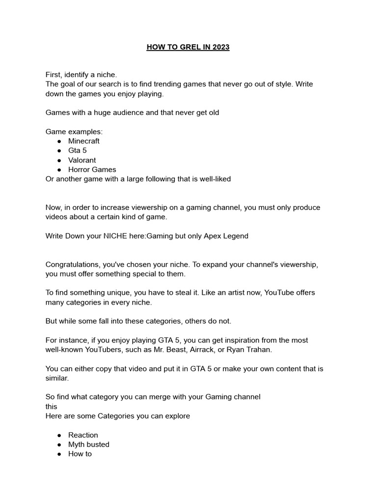 How To Grow Gaming Channel In 2025 Pdf