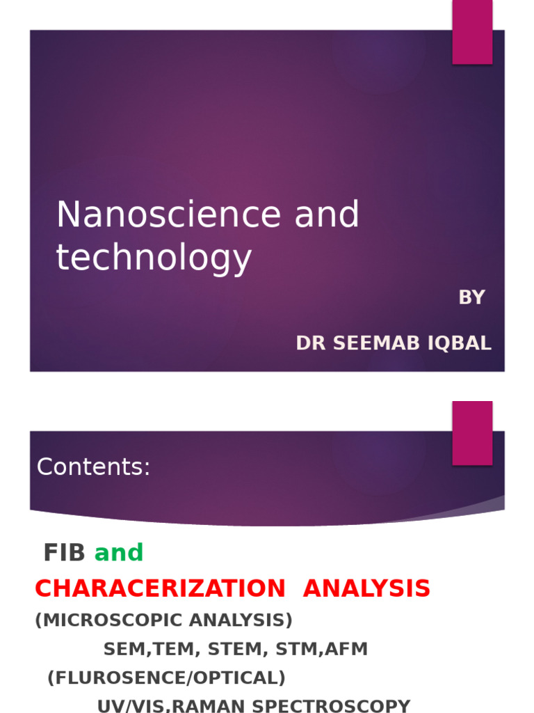 Characterization Techniques | PDF